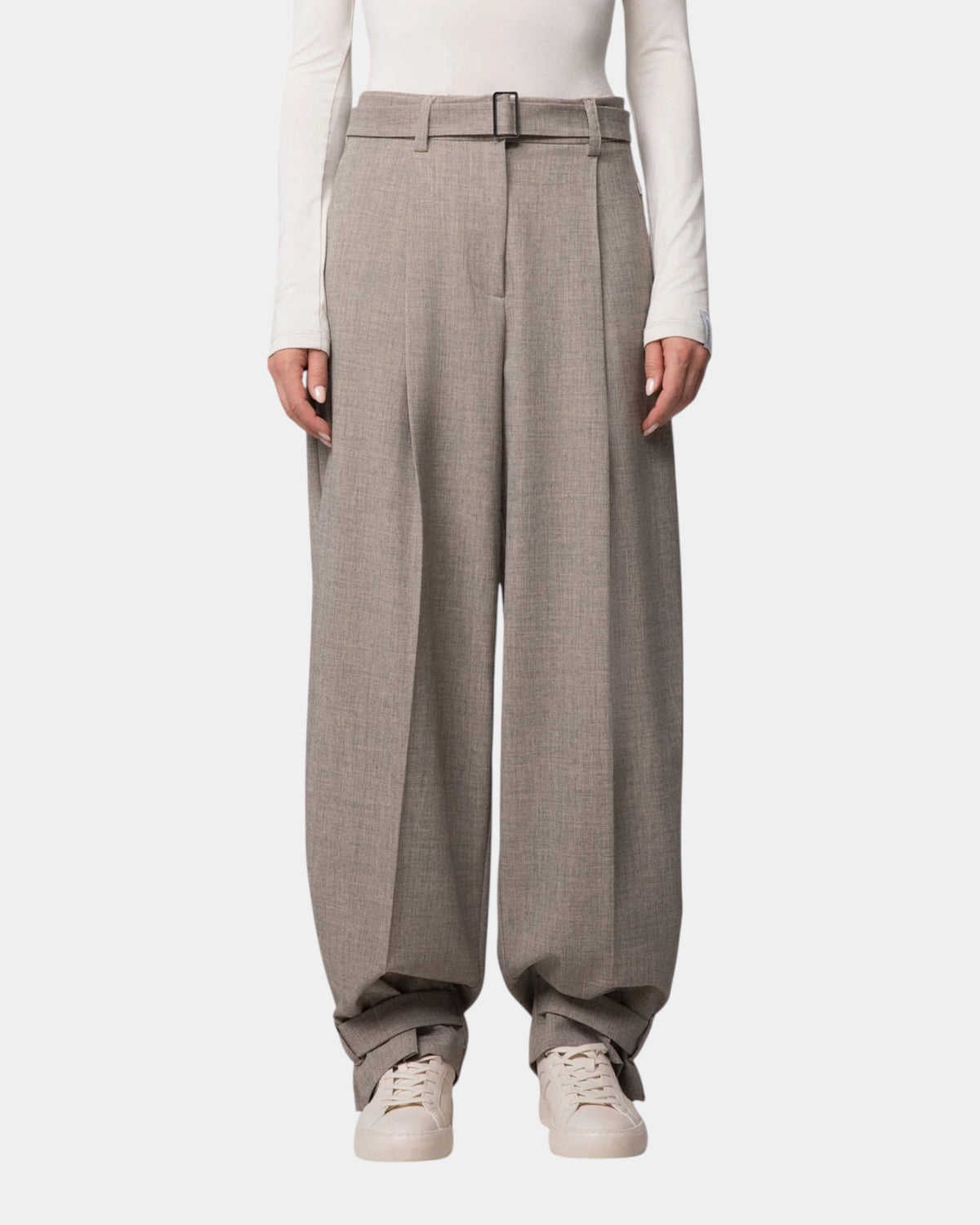 Hinnominate – Pantalone con cinturino Beige