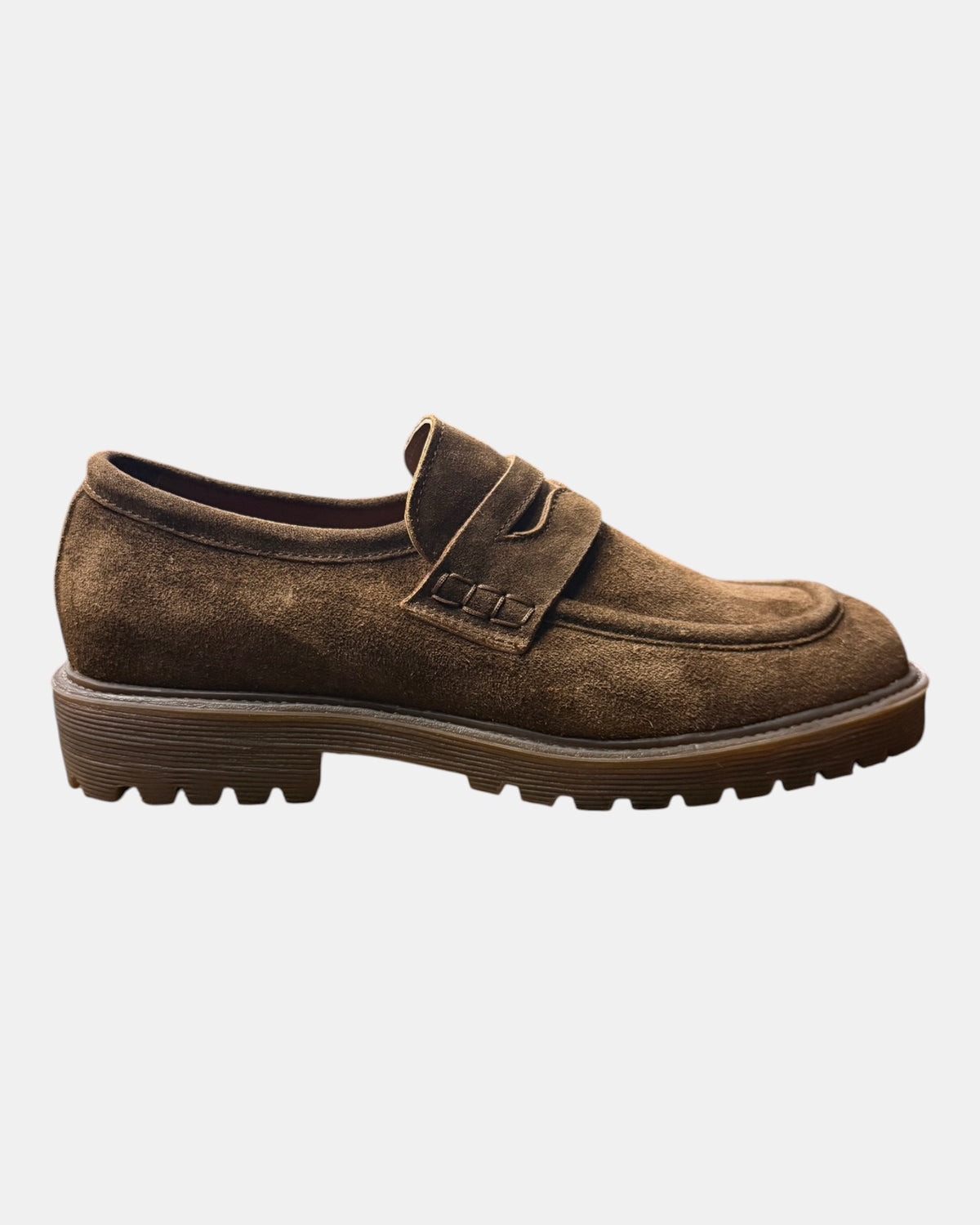 Hundred100 – Mocassino in suede con suola carrarmato Marrone