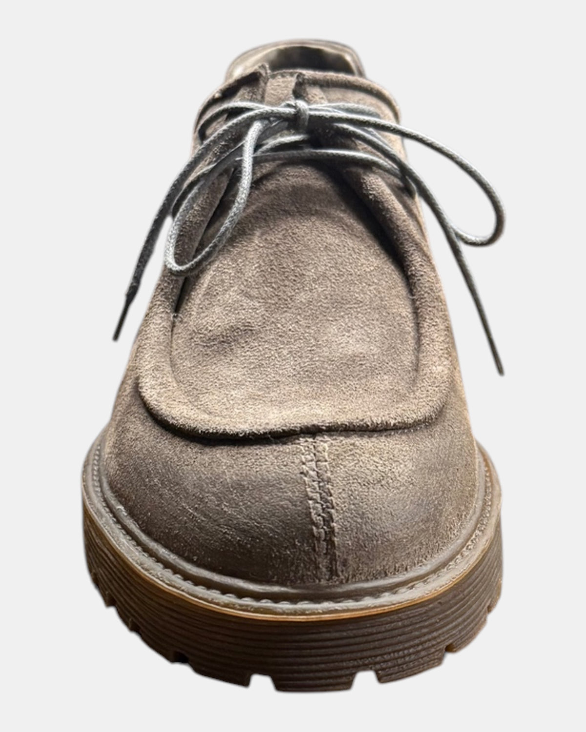 Hundred100 – Derby in suede con mascherina e suola carrarmato Tortora