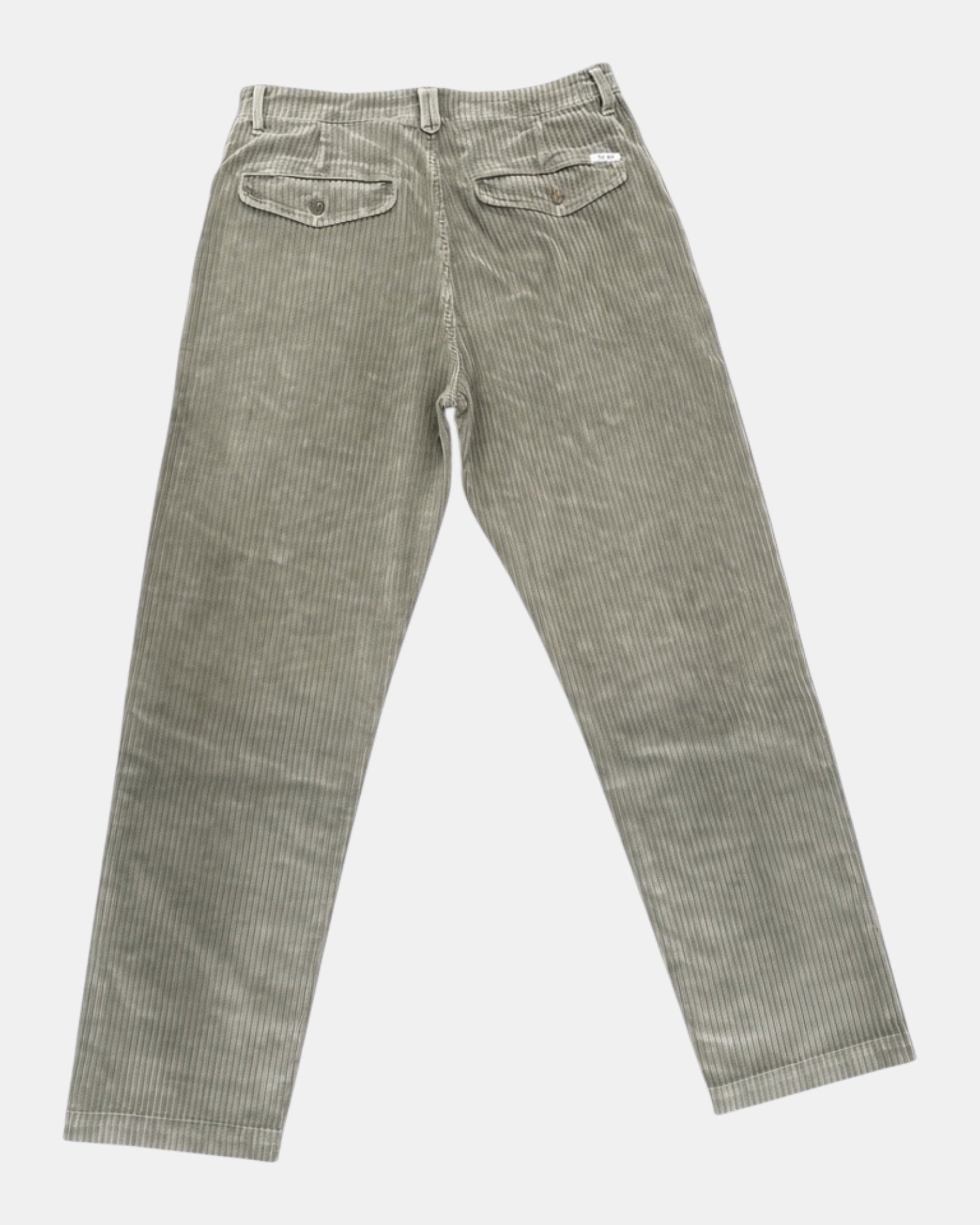 The.Nim Standard – Pantalone chino carrot con pinces in velluto a coste Verde salvia