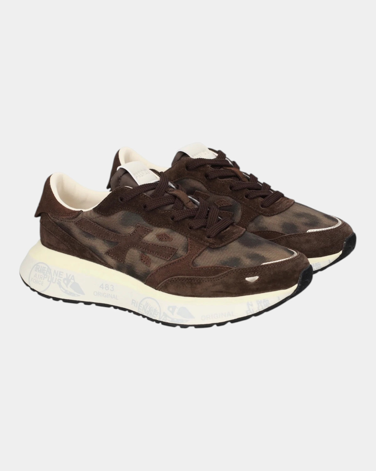 Premiata Lauryn 8548 – Sneaker in suede e tessuto Marrone animalier