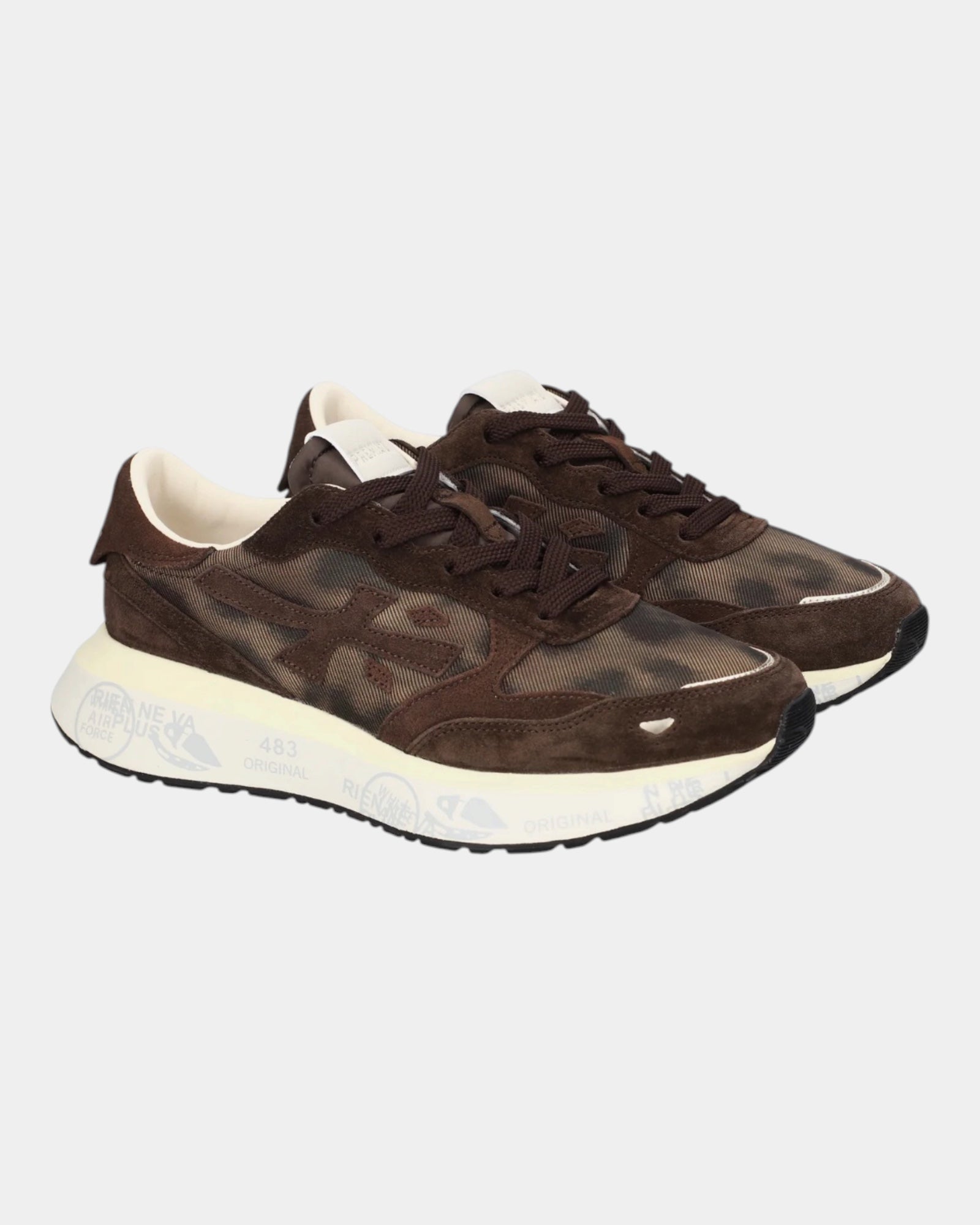 Premiata Lauryn 8548 – Sneaker in suede e tessuto Marrone animalier