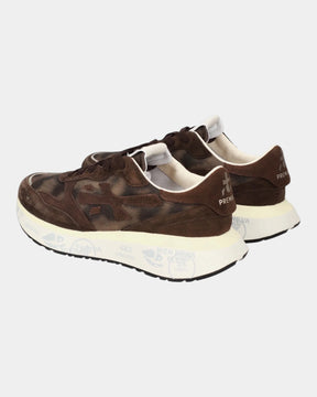 Premiata Lauryn 8548 – Sneaker in suede e tessuto Marrone animalier