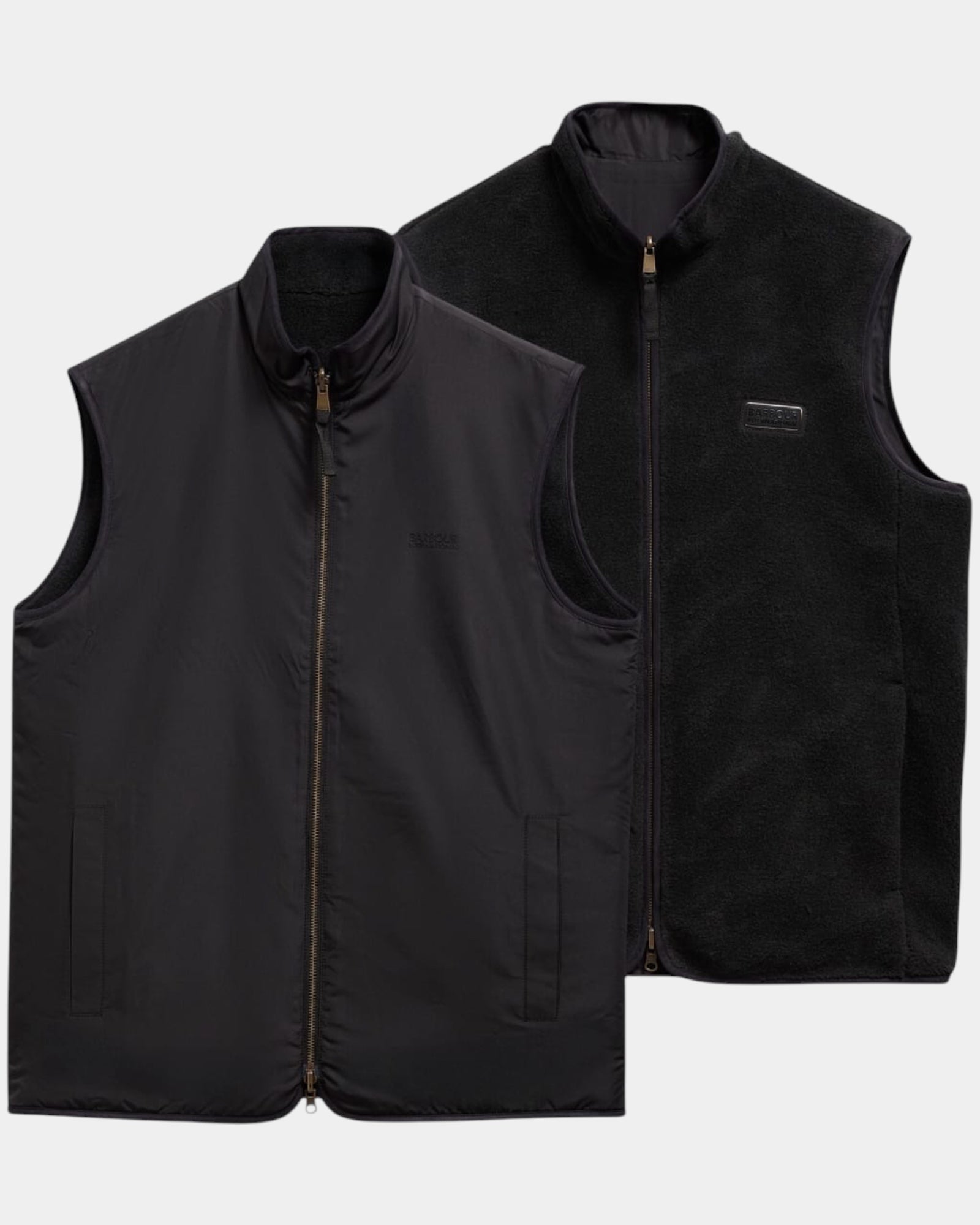Barbour International – Gilet reversibile in pile Nero