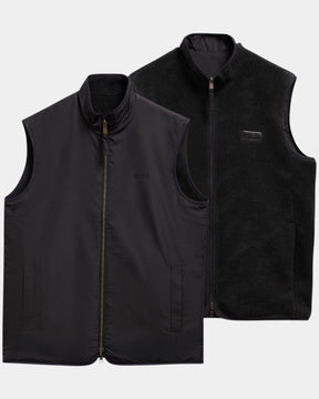Barbour International – Gilet reversibile in pile Nero