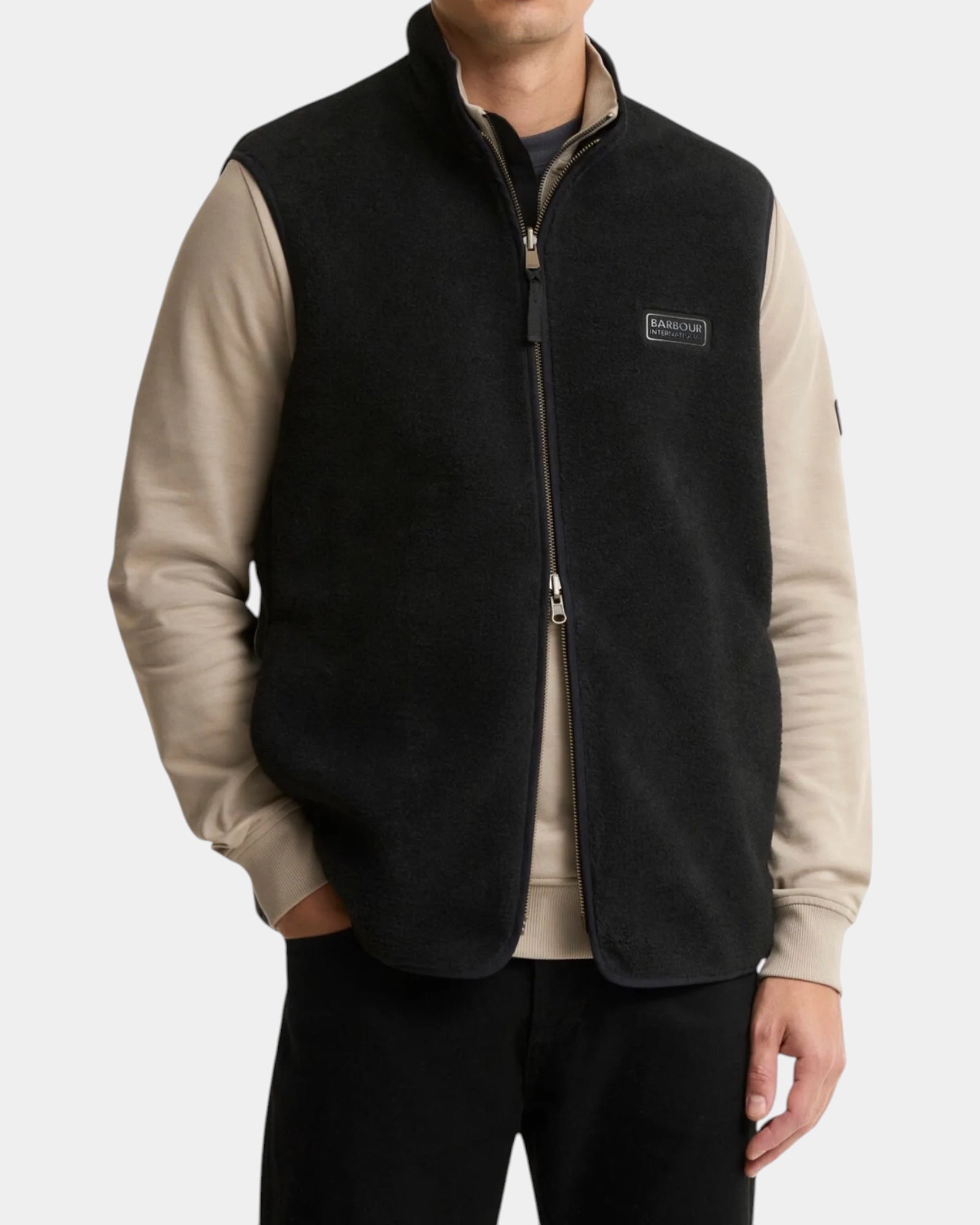 Barbour International – Gilet reversibile in pile Nero