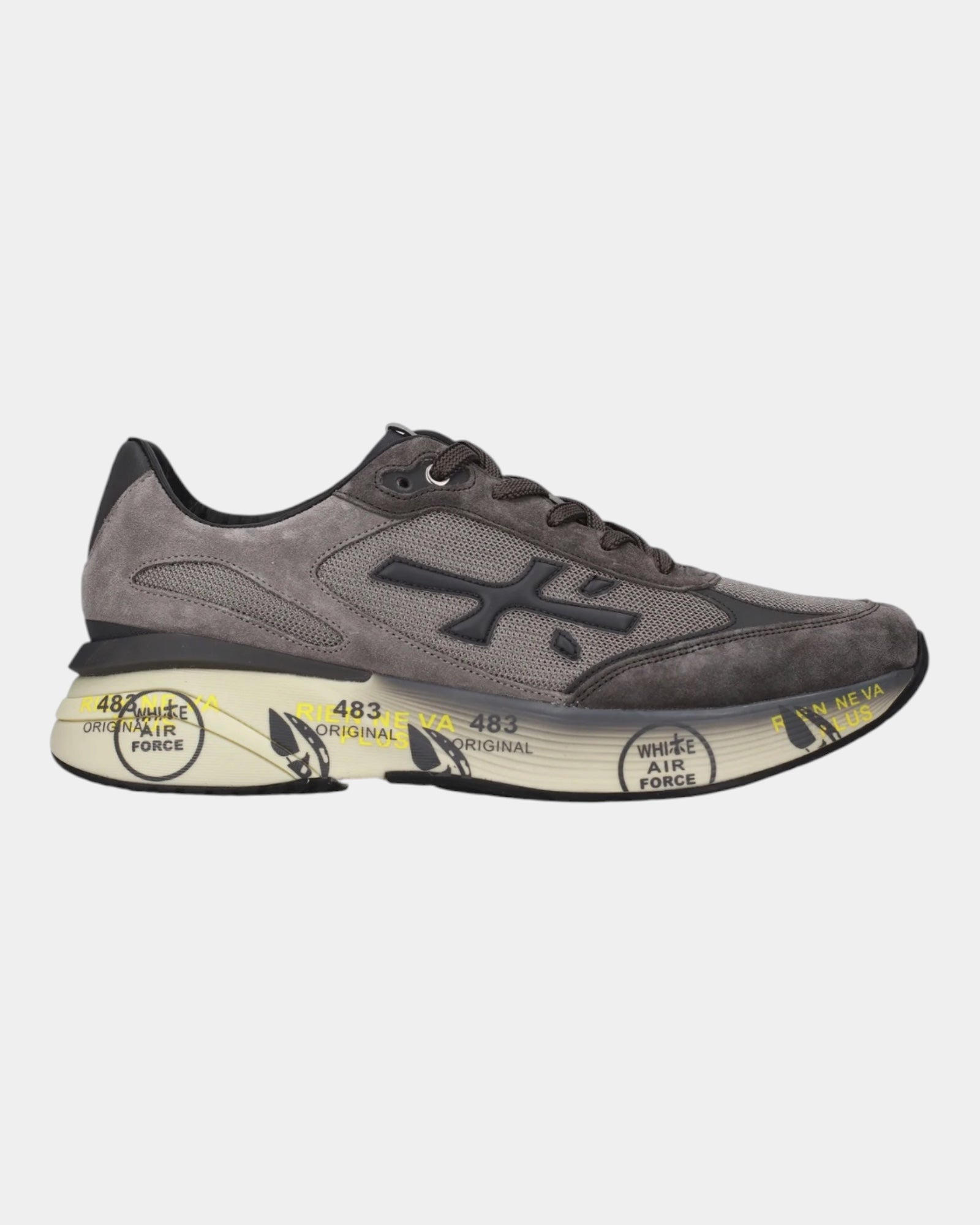 Premiata Moerun 8540 – Sneaker in suede e mesh Grigio/Nero