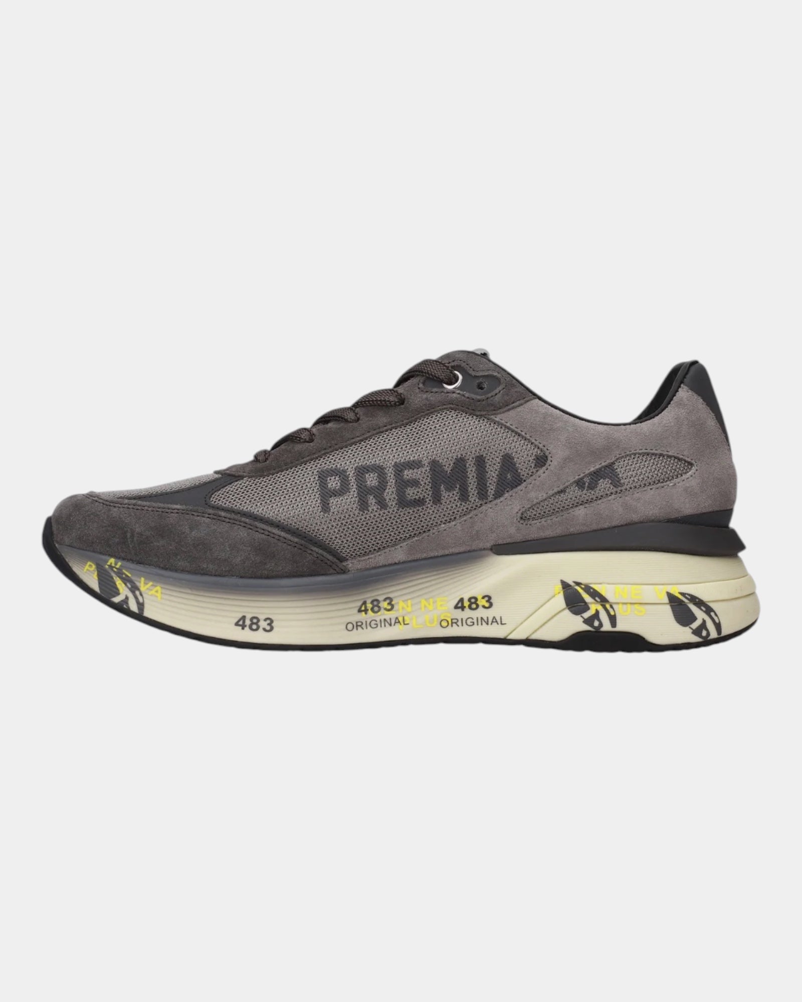 Premiata Moerun 8540 – Sneaker in suede e mesh Grigio/Nero