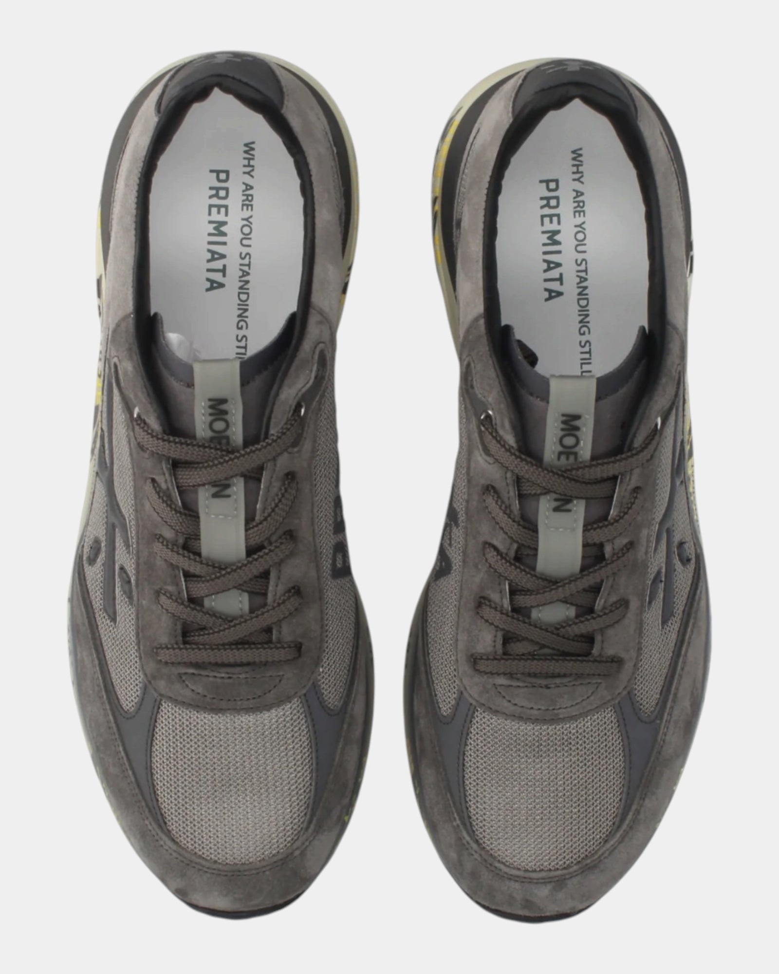 Premiata Moerun 8540 – Sneaker in suede e mesh Grigio/Nero
