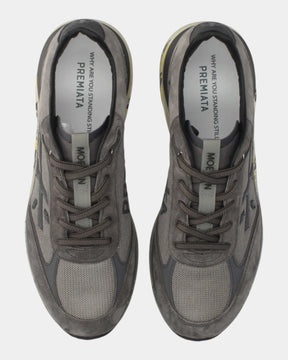 Premiata Moerun 8540 – Sneaker in suede e mesh Grigio/Nero