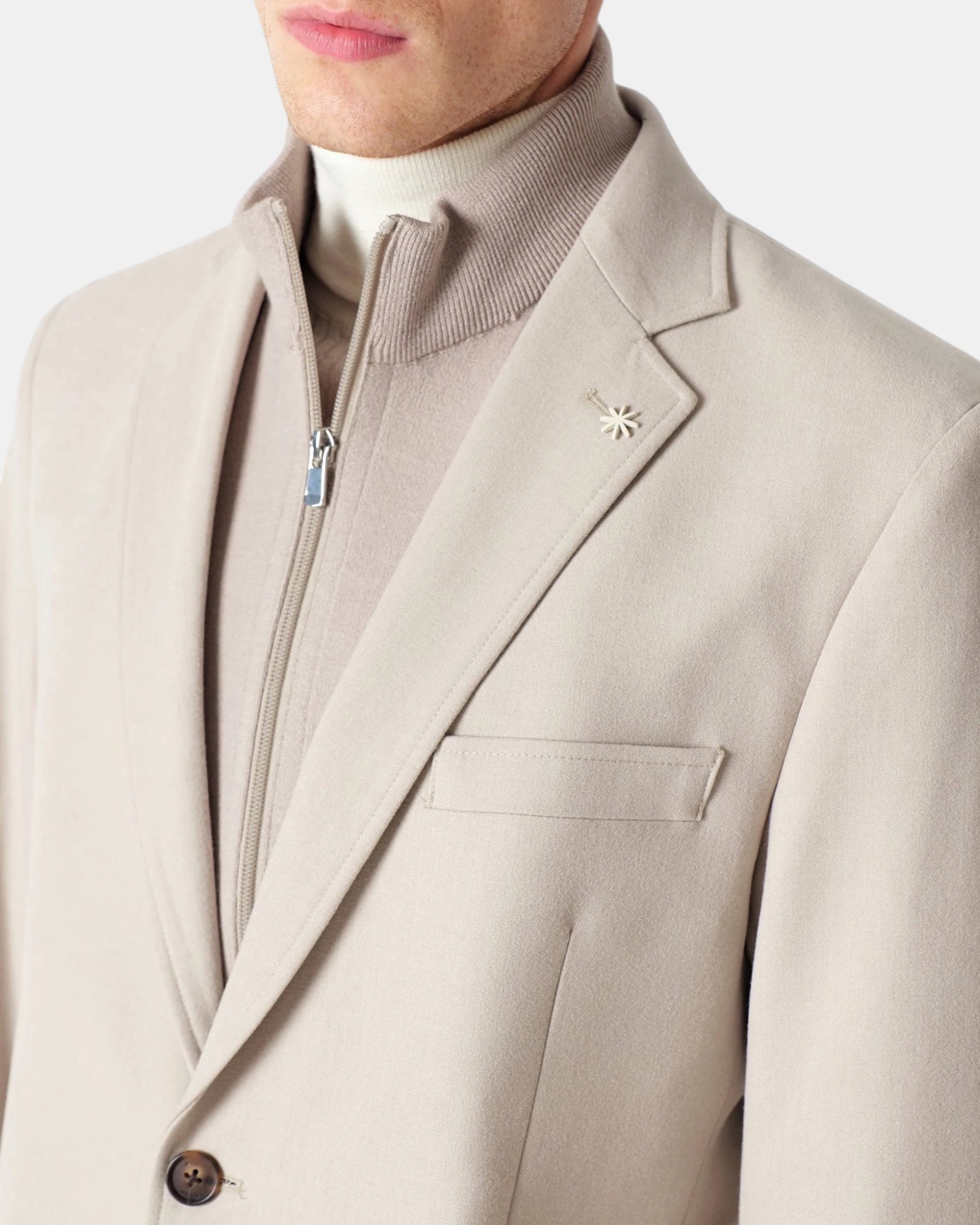 Manuel Ritz – Giacca in flanella stretch con pettorina staccabile