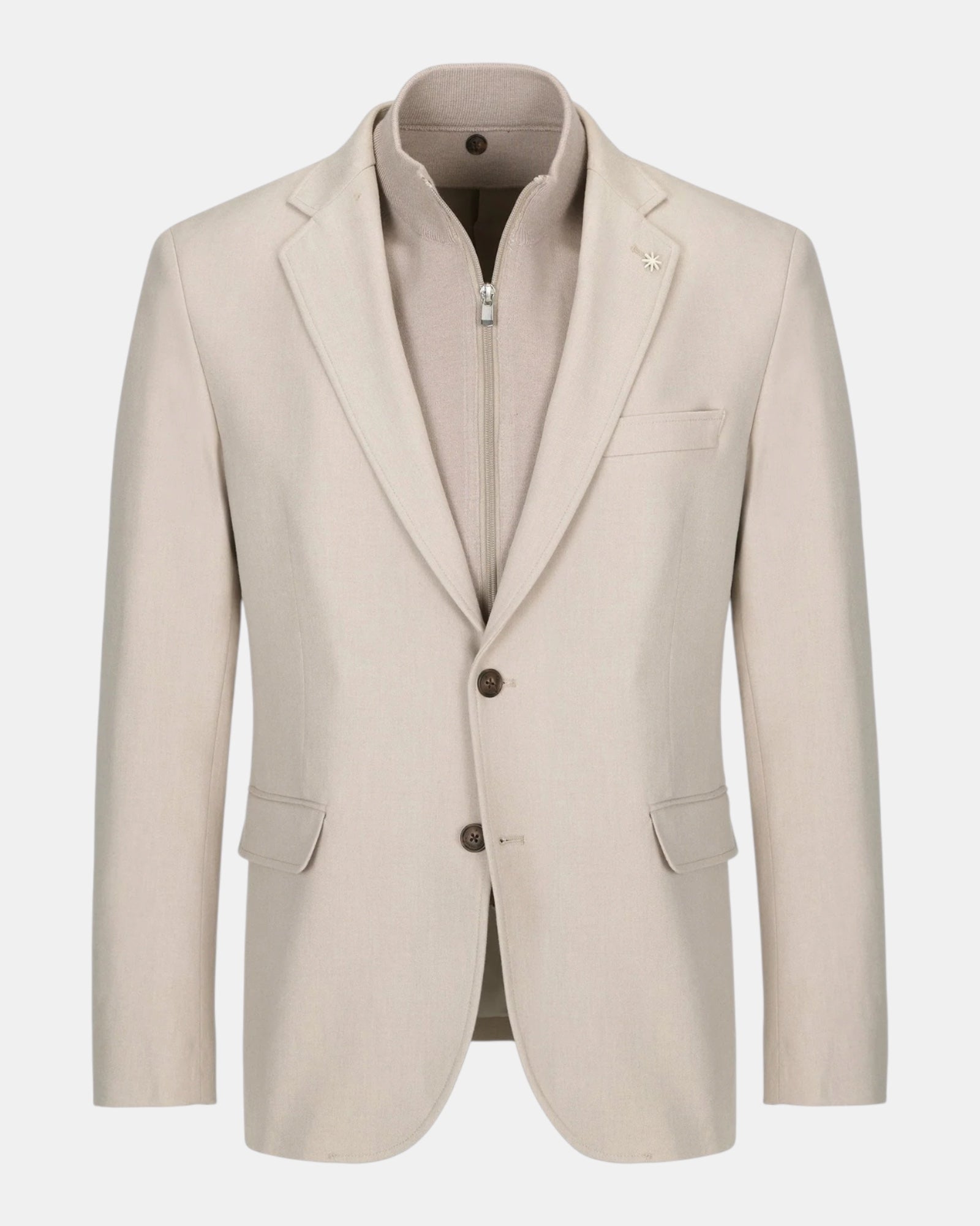 Manuel Ritz – Giacca in flanella stretch con pettorina staccabile