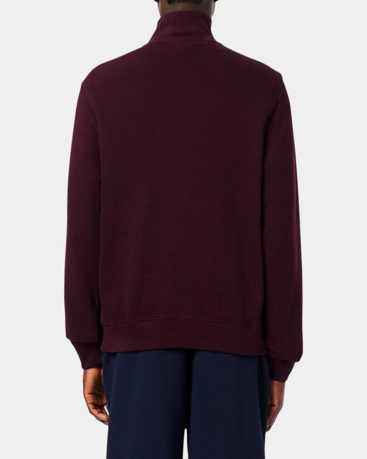 Lacoste Felpa Interlock a Collo Alto con Zip