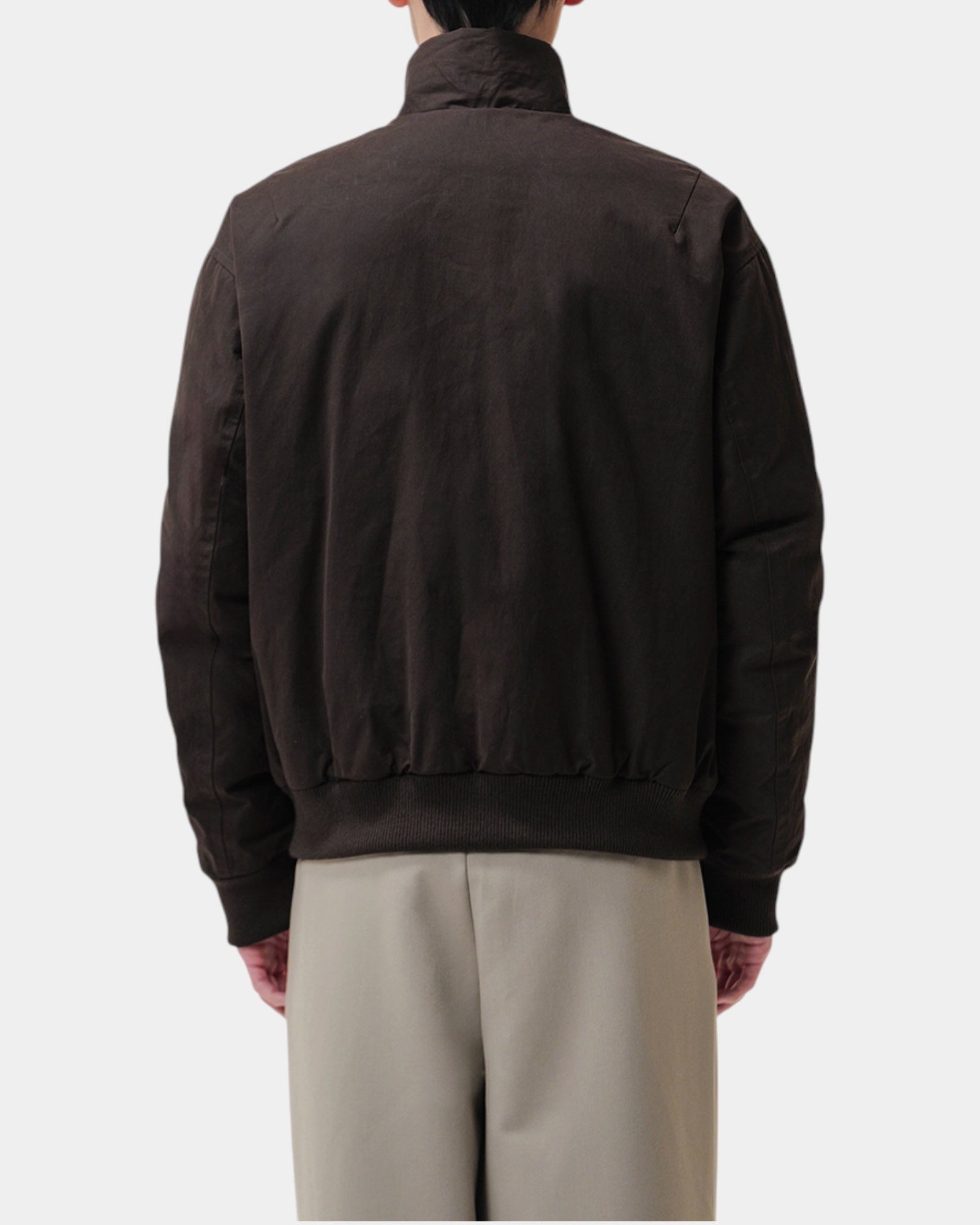 Duno Sylon – Bomber in cotone tecnico cerato Marrone scuro