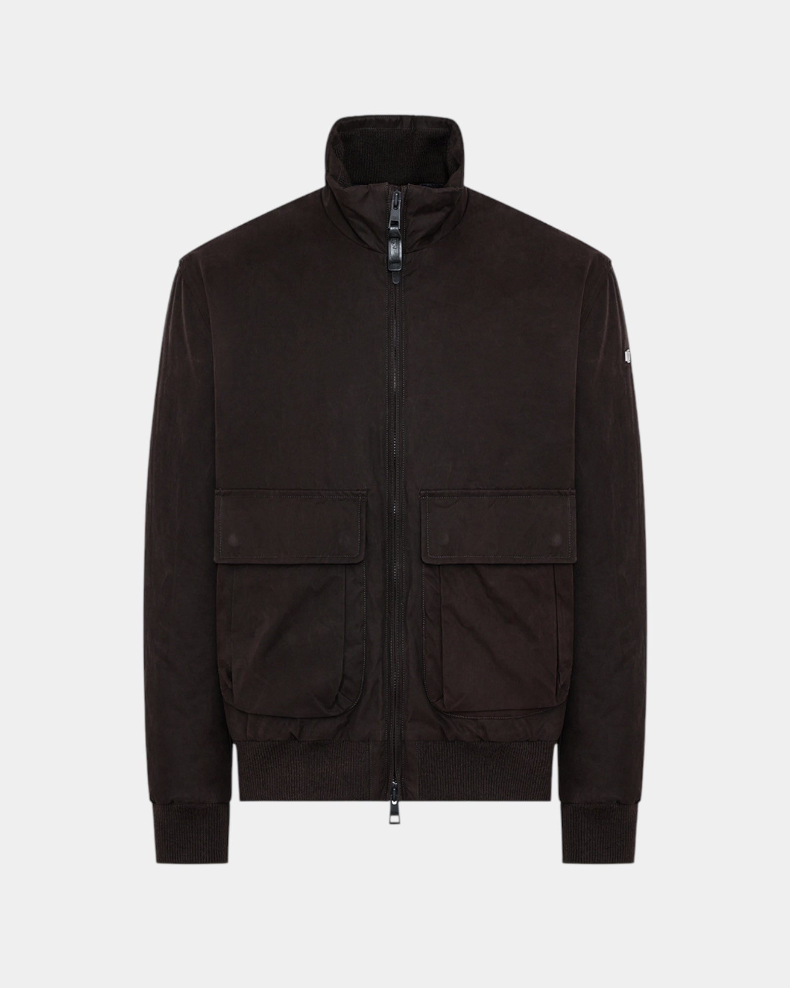 Duno Sylon – Bomber in cotone tecnico cerato Marrone scuro