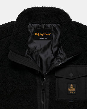 RefrigiWear Tempest – Giacca in teddy effetto sherpa Nera