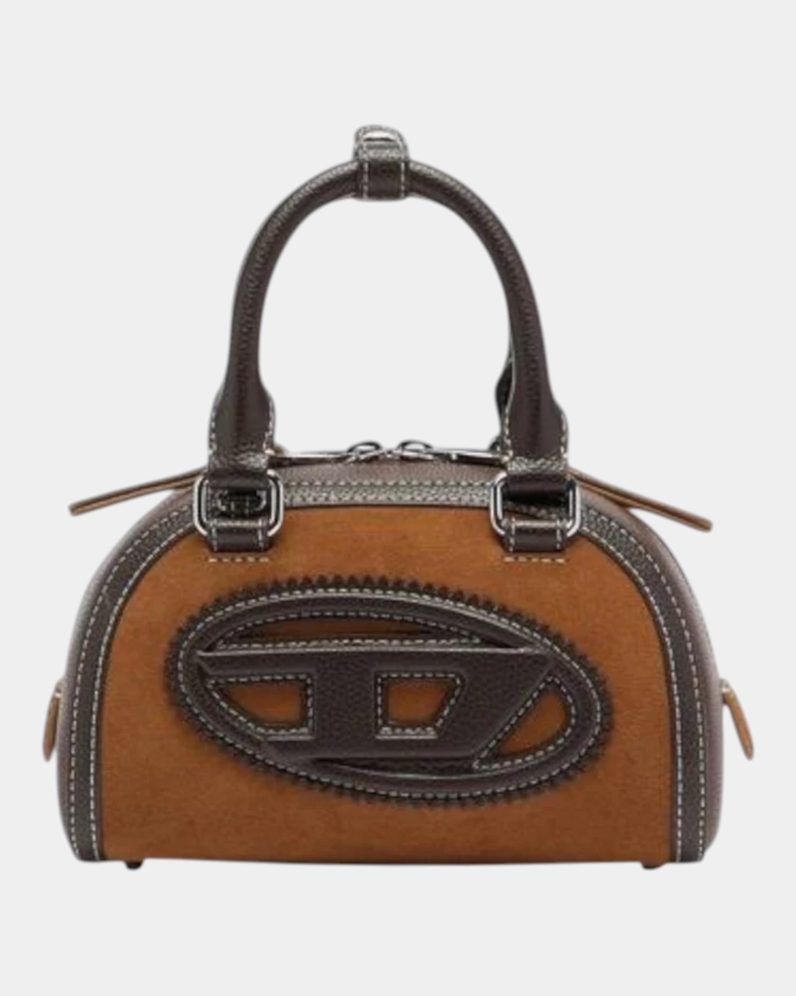 Diesel Mini Borsa 1DR Dome Crossbody Marrone