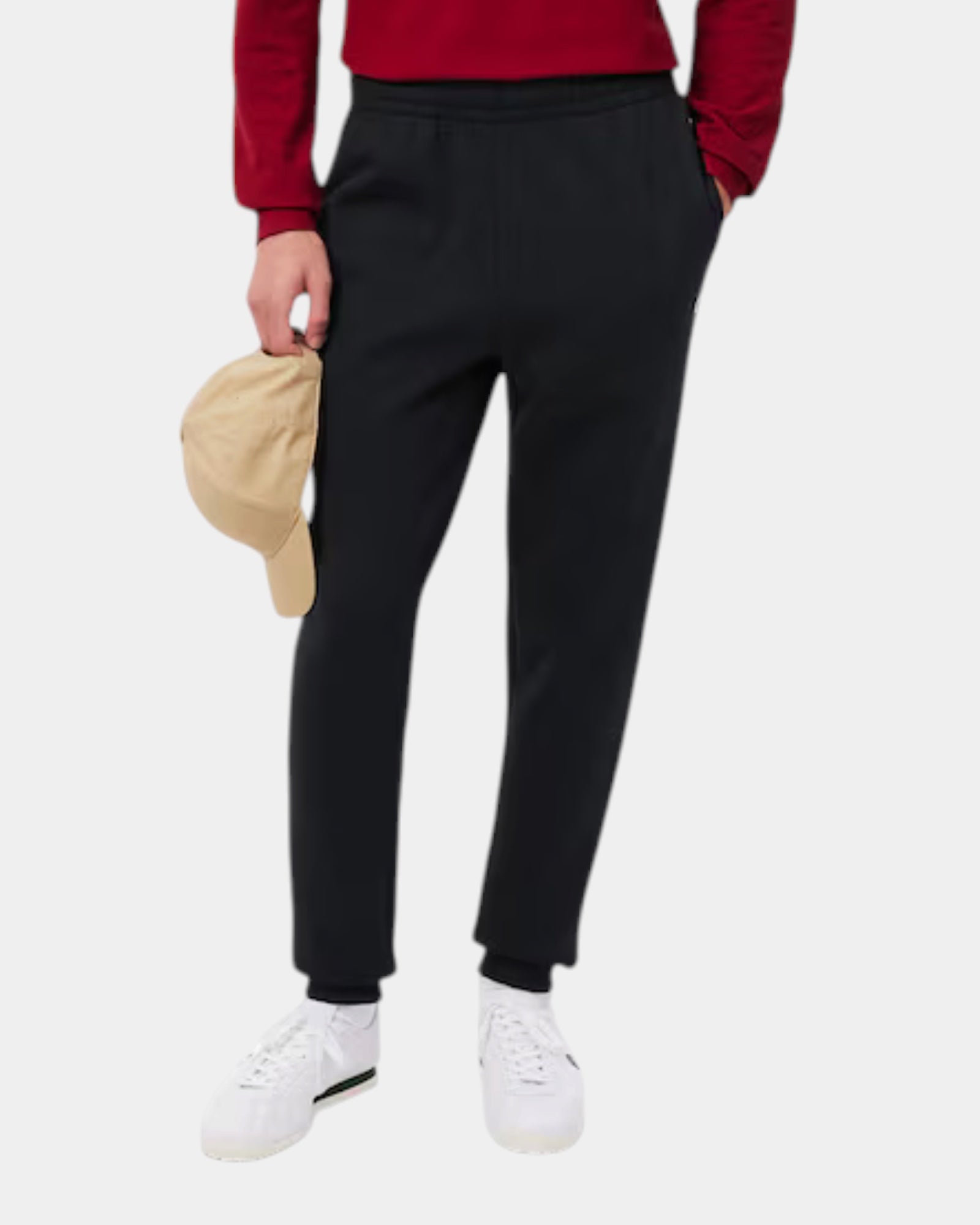 Lacoste Pantaloni Tuta in Tessuto Felpato