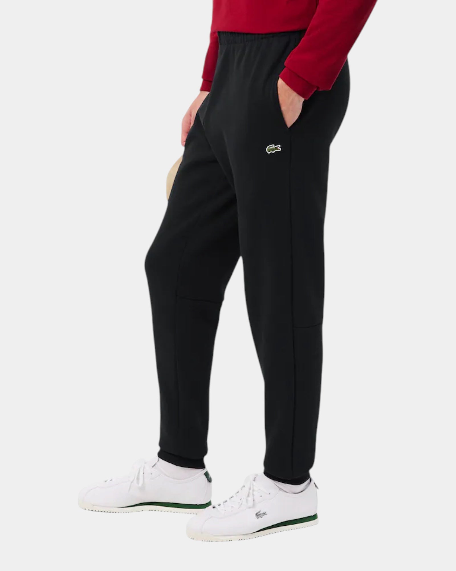 Lacoste Pantaloni Tuta in Tessuto Felpato