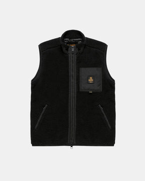 RefrigiWear Yosemite – Gilet in teddy effetto sherpa Nero