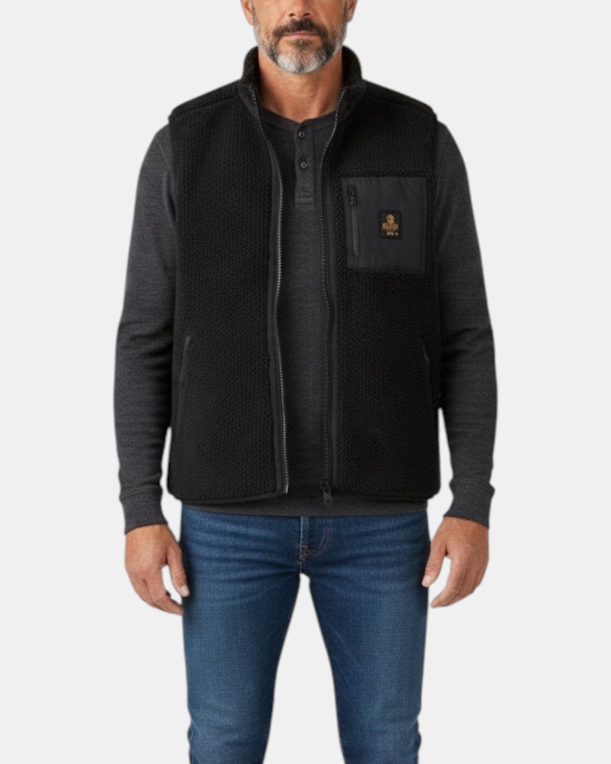 RefrigiWear Yosemite – Gilet in teddy effetto sherpa Nero