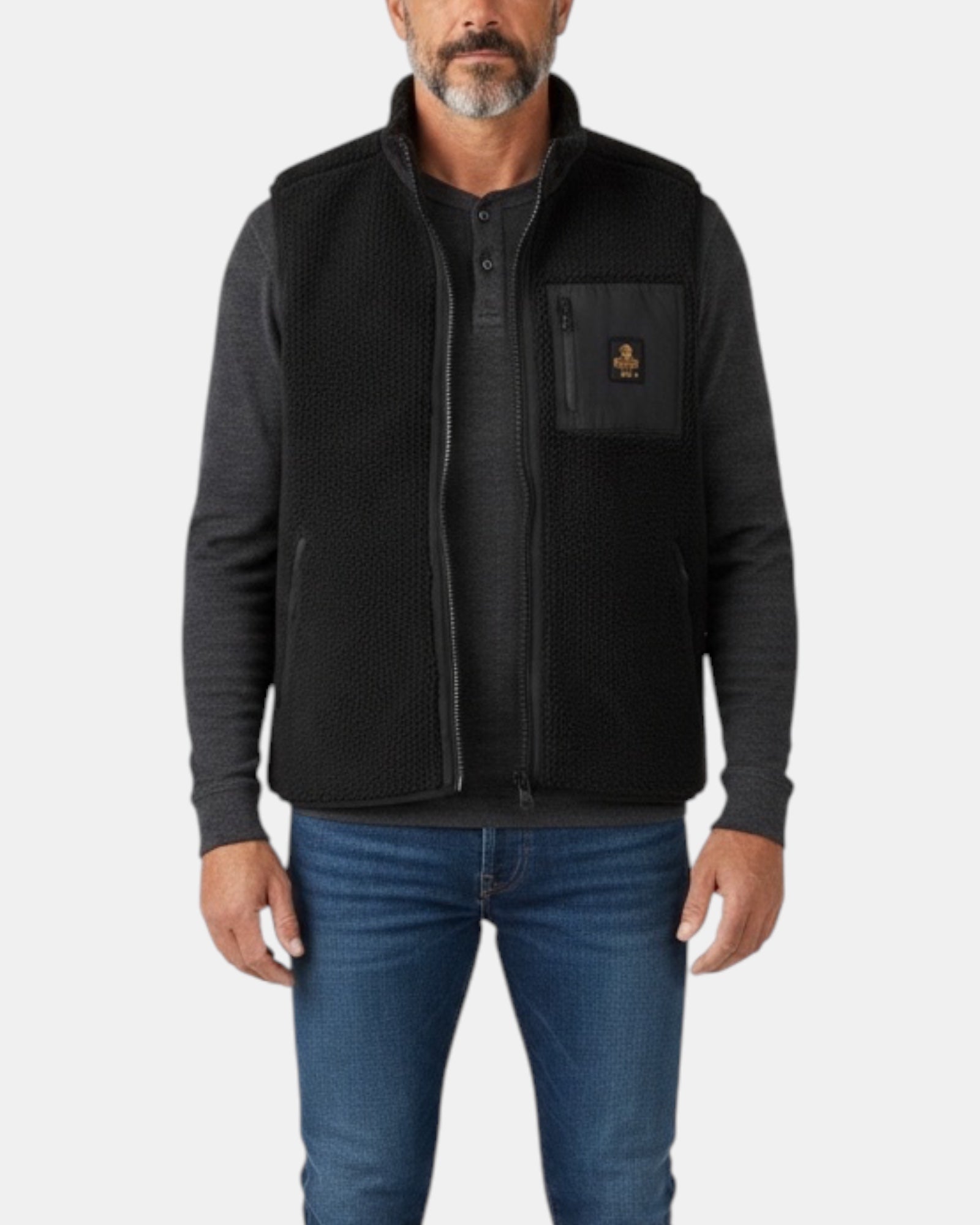 RefrigiWear Yosemite – Gilet in teddy effetto sherpa Nero