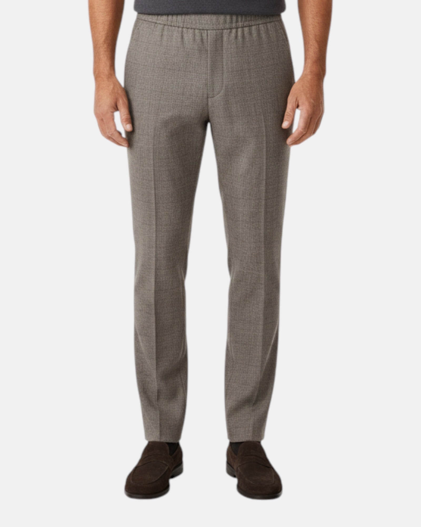 PMDS Steve – Pantalone slim in misto lana principe di Galles Beige