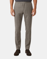 PMDS Steve – Pantalone slim in misto lana principe di Galles Beige