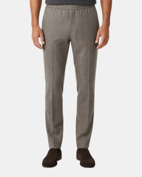 PMDS Steve – Pantalone slim in misto lana principe di Galles Beige