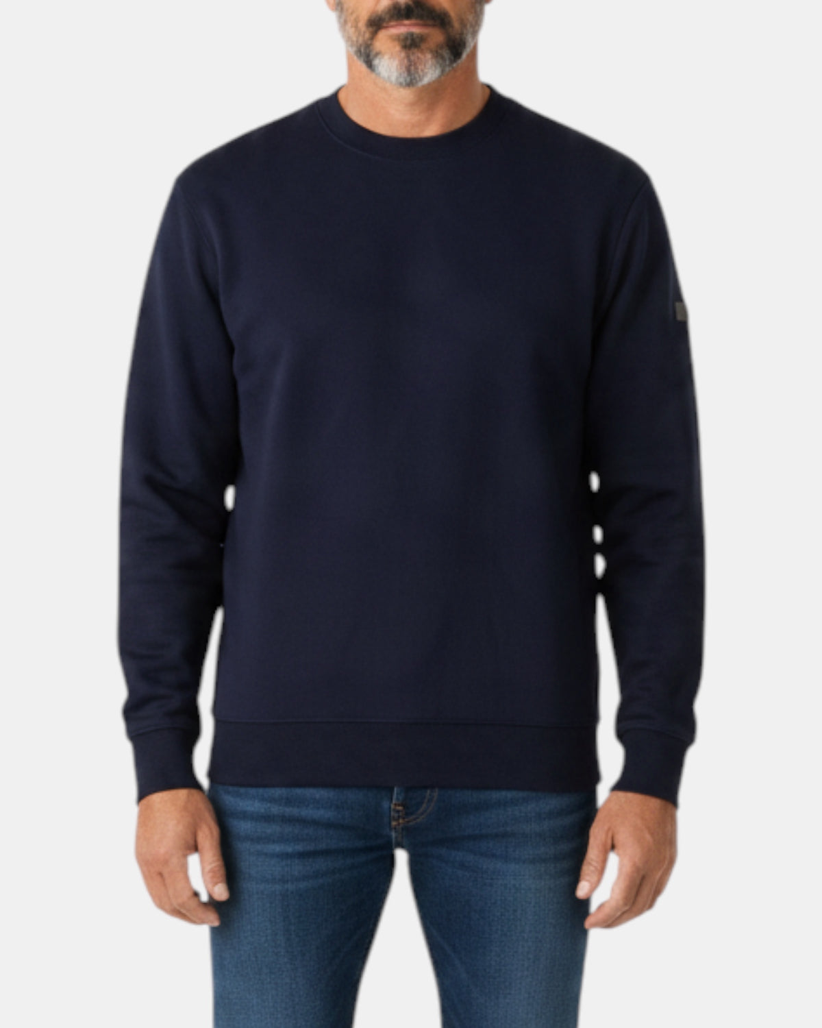 PMDS Eddy – Felpa girocollo basic Blu navy