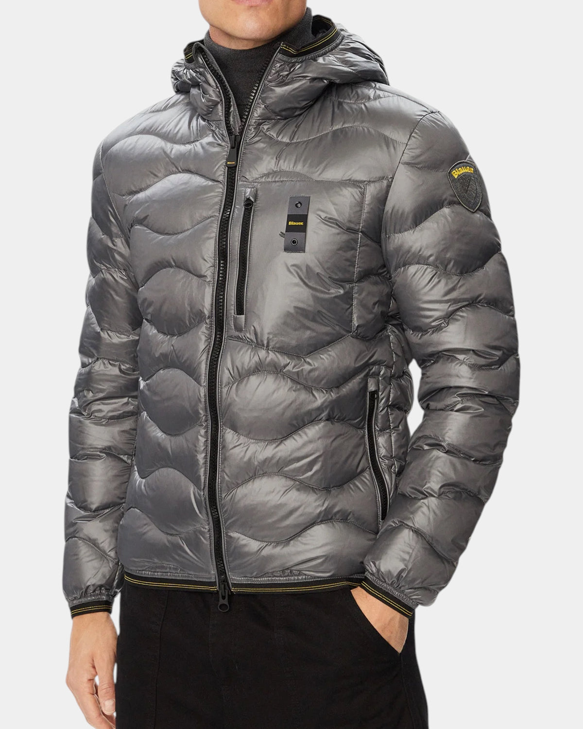 Blauer Wave – Giacca imbottita con trapuntatura a onde