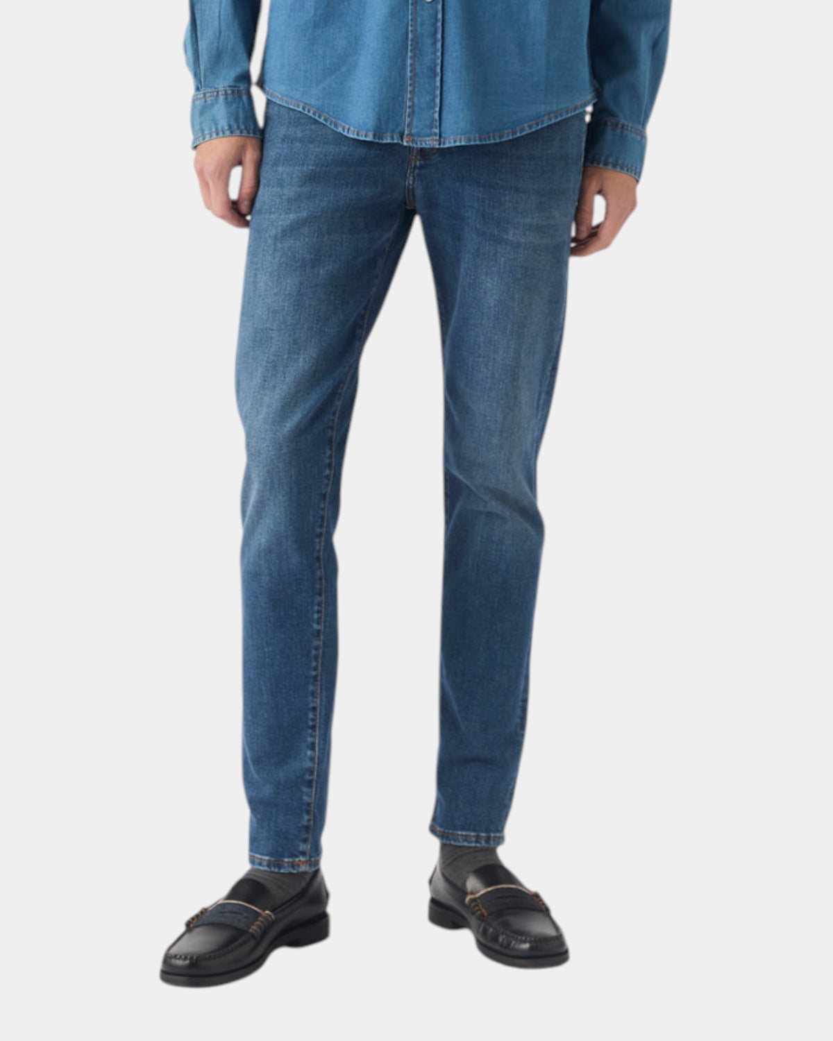Roy Roger's Jeans 517 Slim Lavaggio Medio Blu