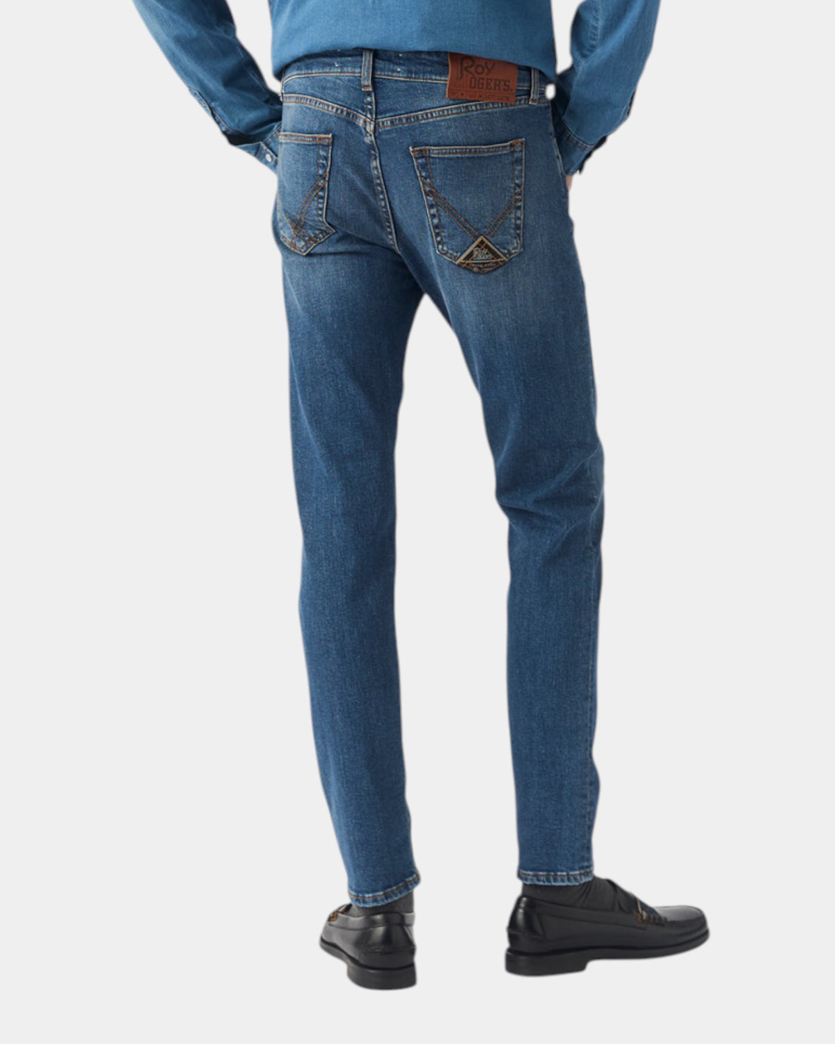Roy Roger's Jeans 517 Slim Lavaggio Medio Blu