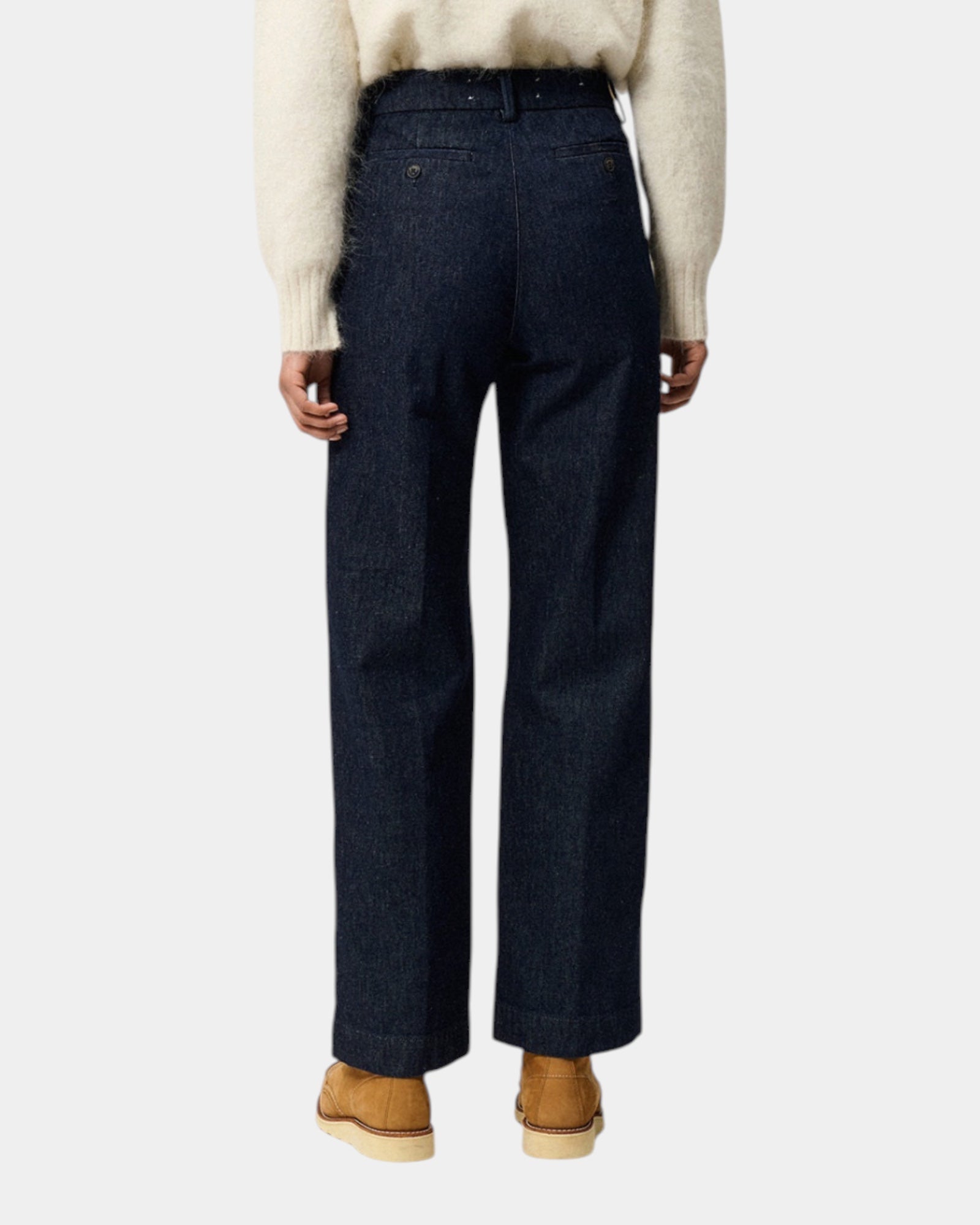 Roy Roger's Lais Rinse – Jeans flare a vita alta con bottone Blu scuro